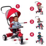 EZ Fold 4-in-1 Red Stroller Trike for Kids