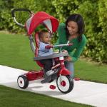 EZ Fold 4-in-1 Red Stroller Trike for Kids