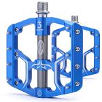 Aluminum Bike Pedals with Anti-Slip Pins, Blue