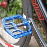 Aluminum Bike Pedals with Anti-Slip Pins, Blue