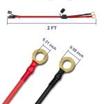 10AWG 2FT Electric Bike Cord Connectors (2 Pack)