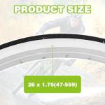 26" White Wall Bike Tire Set - 2 Pack