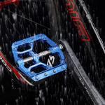 Aluminum Bike Pedals with Anti-Slip Pins, Blue