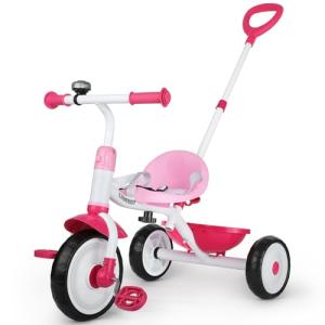 Liberry 2-in-1 Toddler Tricycle with Push Handle