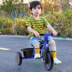 Kids Adjustable Tricycle with Storage Basket - Blue