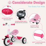Liberry 2-in-1 Toddler Tricycle with Push Handle