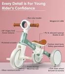 LOL-FUN 4-in-1 Toddler Balance Bike for Kids
