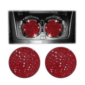 Stylish Rhinestone Cup Holder Coasters for Cars