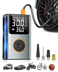 Portable Electric Tire Inflator with Digital Gauge