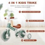 AmazingJoy 4-in-1 Toddler Tricycle for Kids