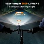 OLDBER 9000 Lumens USB Rechargeable Bike Light Set