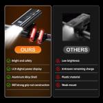 OLDBER 9000 Lumens USB Rechargeable Bike Light Set
