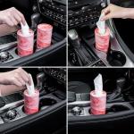 4-Pack Car Tissue Holder with Travel Tissues