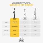 DANSI Electric Bike Pump with Gauge and Adapters