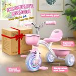 Colorful Toddler Tricycle with Adjustable Seat