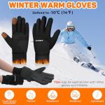 AURUZA Waterproof Winter Cycling Gloves for Men