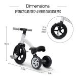 Kids 3-in-1 Banana Bike Tricycle - White & Black