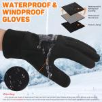 AURUZA Waterproof Winter Cycling Gloves for Men