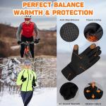 AURUZA Waterproof Winter Cycling Gloves for Men