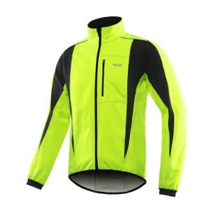 ARSUXEO Men's Thermal Softshell Jacket, Green, XL