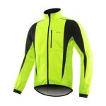 ARSUXEO Men's Thermal Softshell Jacket, Green, XL