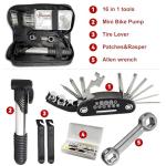Bike Repair Bag With Bicycle Tire Pump, Tire Patches Repair Kit, Bike Multi Tool Set, Maintenance Essentials All in One Safety Kit (1 Set)