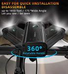2024 New 6 LED 9500 Lumen Super Bright Bike Lights for Night Riding,360°Rotatable Bike Headlight,Bicycle Light-10 Modes,Runtime 36+ hrs,Upgrade Waterproof USB Rechargeable Bike Light,with Taillight