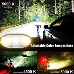 Bike Lights for Night Riding Front and Back 1200 Lumen 6H Spot/Flood/Combo 3 Beams Bike Headlight Aluminum Mounts VASTFIRE USB-C Rechargeable Display Power Bank Gopro Mount