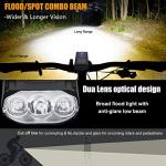 Bike Lights for Night Riding Front and Back 1200 Lumen 6H Spot/Flood/Combo 3 Beams Bike Headlight Aluminum Mounts VASTFIRE USB-C Rechargeable Display Power Bank Gopro Mount