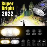 Bike Lights for Night Riding Front and Back 1200 Lumen 6H Spot/Flood/Combo 3 Beams Bike Headlight Aluminum Mounts VASTFIRE USB-C Rechargeable Display Power Bank Gopro Mount