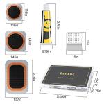 Dexnoca Bike Tire Repair Kit - Bycicle Inner Tube Puncture Patch Kits with 32PCS Vulcanizing Patches,Metal Rasp, for Motorcycle BMX Cycling MTB Road Mountain Bicycle (Yellow)