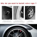 Ziciner 5 PCS Crown Tire Valve Stem Caps, Leak-Proof Tire Air Valve Stem Covers with O Rubber Seal, Universal Vehicle Stem Caps for Cars, SUVs, Trucks, Motorcycles, Bicycles (Red)