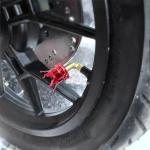 Ziciner 5 PCS Crown Tire Valve Stem Caps, Leak-Proof Tire Air Valve Stem Covers with O Rubber Seal, Universal Vehicle Stem Caps for Cars, SUVs, Trucks, Motorcycles, Bicycles (Red)