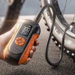 LISEN Bicycle Pump Electric, Portable Bike Tire Inflator Air Compressor 150 PSI Cordless Air Pump for Bike, Car, Motorcycle, Ball,Auto Shut-Off with Presta and Schrader Valve, cycplus as2 pro