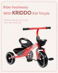 KRIDDO Kids Tricycle for Ages 2-4, Red