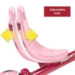 4-in-1 Pink Tricycle for Toddler Fun