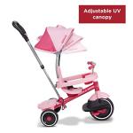 4-in-1 Pink Tricycle for Toddler Fun