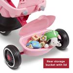4-in-1 Pink Tricycle for Toddler Fun