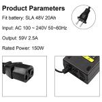 48V 20AH E-Bike Charger with 4-Foot Cord