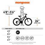 Mongoose Maxim Girls Electric Mountain Bike, 24-Inch