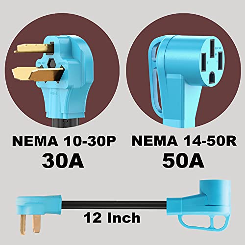 NEMA 10-30P to 14-50R EV Adapter Cord