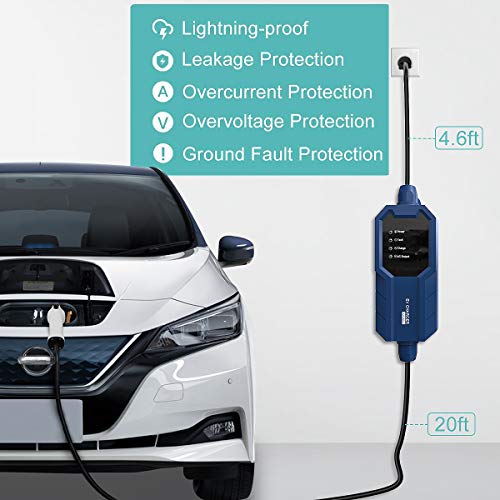 MAX GREEN EV Charger, Level 1 & 2, Portable