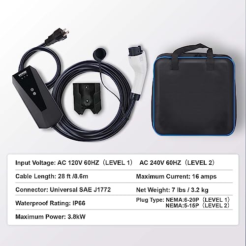 VEVOR Portable EV Charger with Long Cord