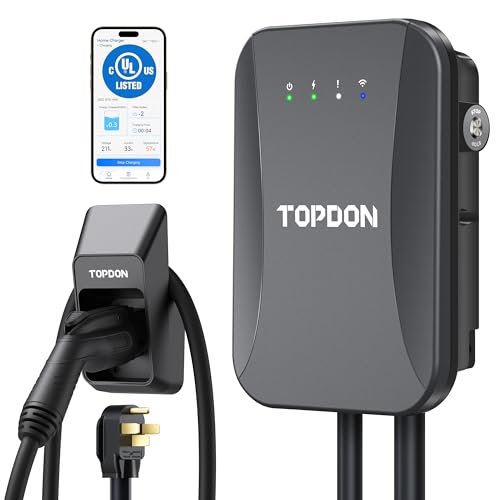 WiFi-enabled Level 2 EV Charger, 40Amp