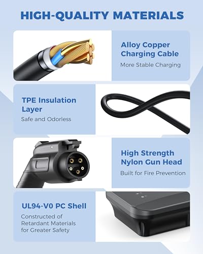 WiFi-enabled Level 2 EV Charger, 40Amp