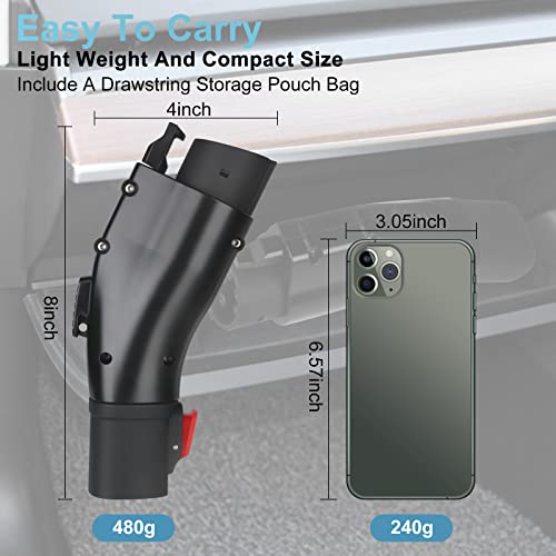 Tesla to J1772 Adapter, 60A & Anti-Drop Lock