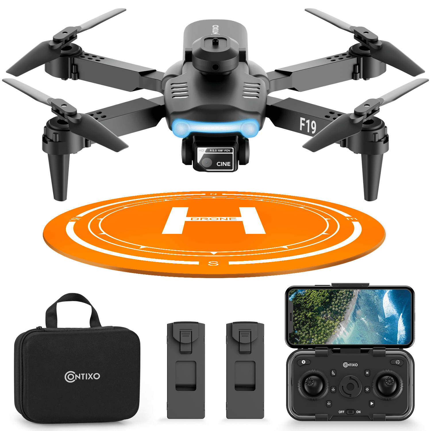 Contixo F19 drone with obstacle avoidance & camera