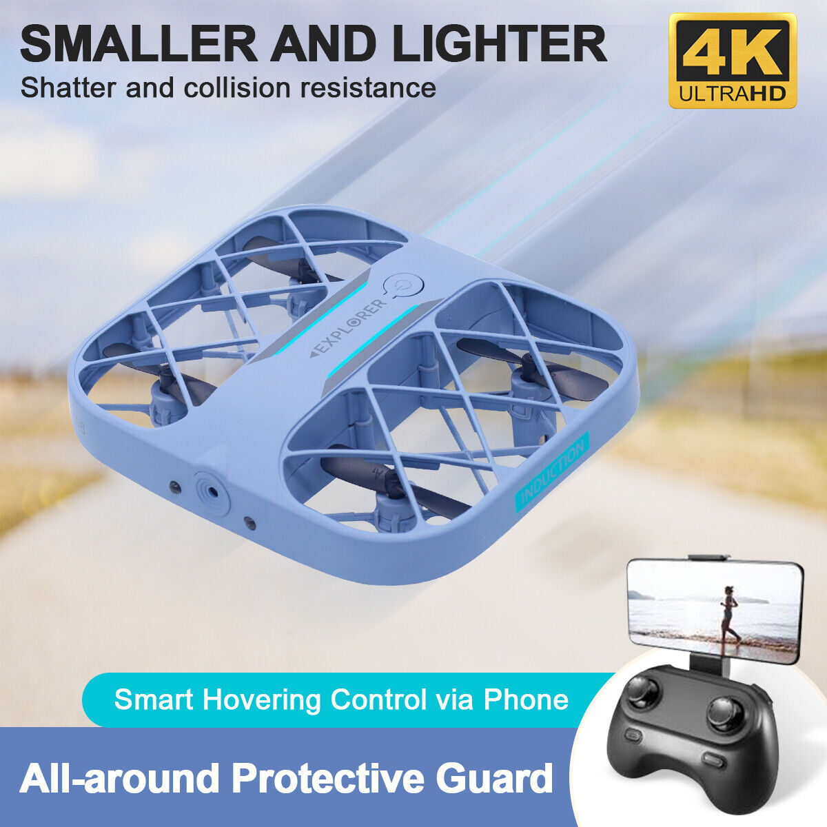 Foldable RC Drone with 4K Camera and GPS