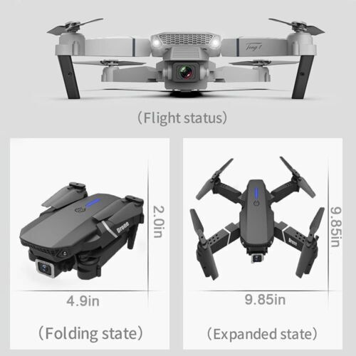 2022 4K Dual Camera Foldable Drone +4 Batteries