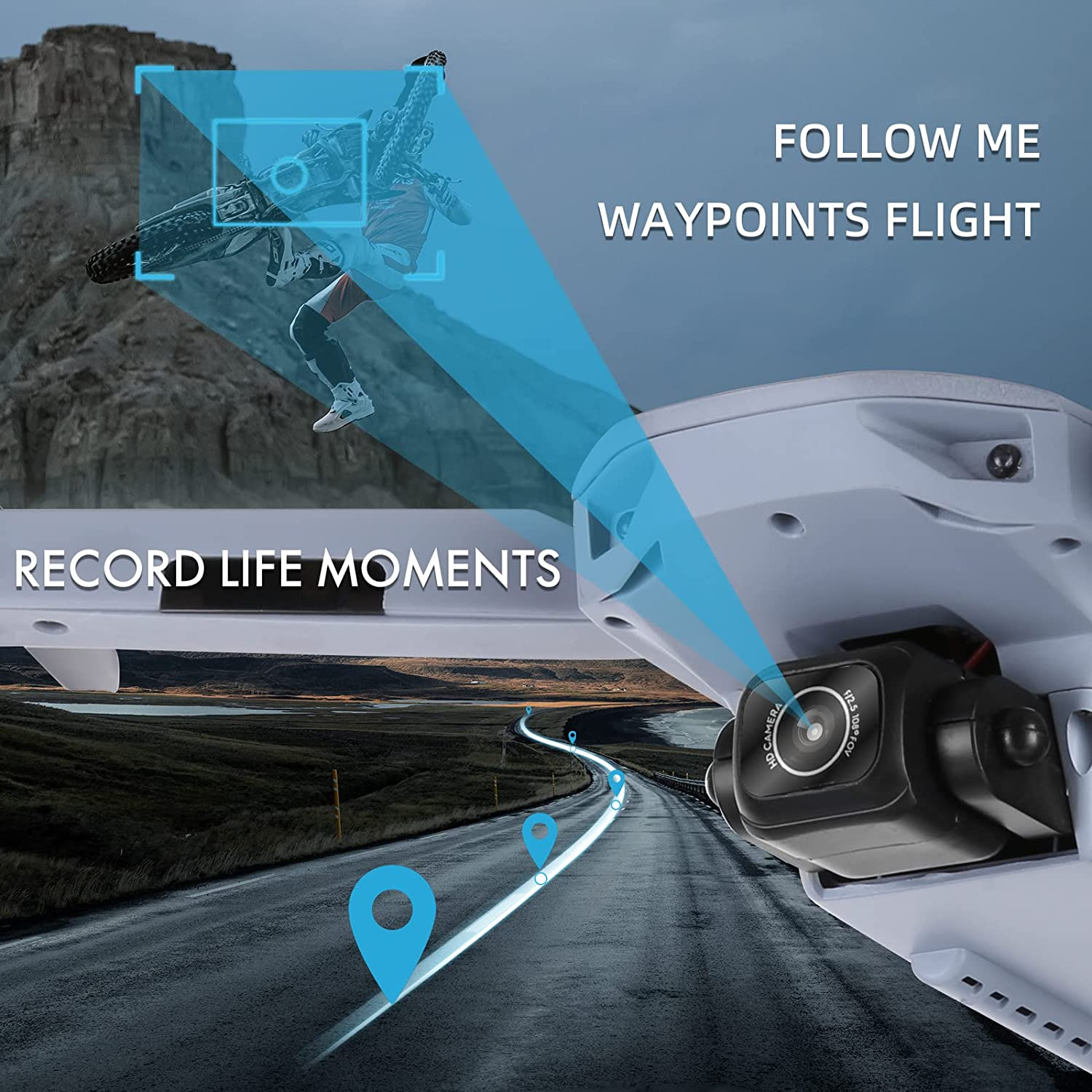 Foldable 4K HD Camera GPS Drone - Beginner Friendly